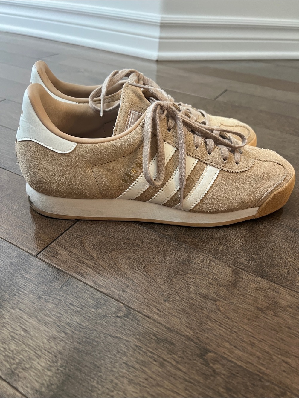 adidas Samba Suede Sneakers - Beige/White